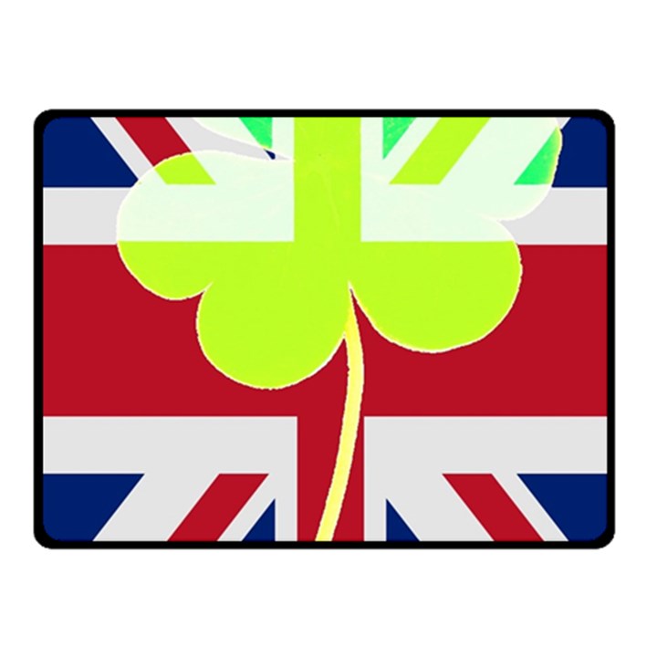 Irish British Shamrock United Kingdom Ireland Funny St. Patrick Flag Fleece Blanket (Small)