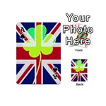 Irish British Shamrock United Kingdom Ireland Funny St. Patrick Flag Playing Cards 54 (Mini)  Front - SpadeA