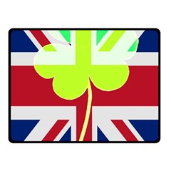 Irish British Shamrock United Kingdom Ireland Funny St  Patrick Flag Double Sided Fleece Blanket (small)  by yoursparklingshop