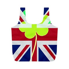 Irish British Shamrock United Kingdom Ireland Funny St  Patrick Flag Full Print Recycle Bags (m)  by yoursparklingshop