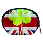 Irish British Shamrock United Kingdom Ireland Funny St. Patrick Flag Accessory Pouches (Medium)  Back