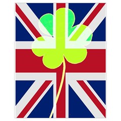 Irish British Shamrock United Kingdom Ireland Funny St  Patrick Flag Drawstring Bag (small) by yoursparklingshop