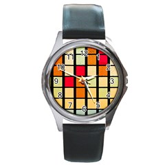 Mozaico Colors Glass Church Color Round Metal Watch by Amaryn4rt