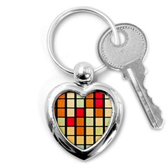 Mozaico Colors Glass Church Color Key Chains (heart)  by Amaryn4rt