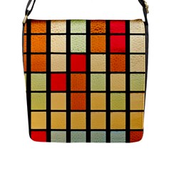 Mozaico Colors Glass Church Color Flap Messenger Bag (l)  by Amaryn4rt