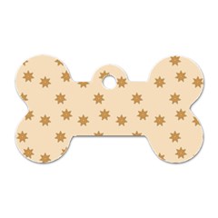 Pattern Gingerbread Star Dog Tag Bone (one Side) by Amaryn4rt