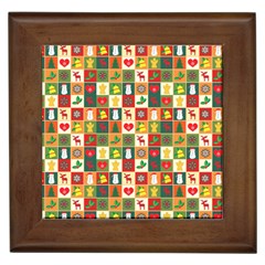 Pattern Christmas Patterns Framed Tiles by Amaryn4rt