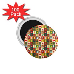 Pattern Christmas Patterns 1 75  Magnets (100 Pack)  by Amaryn4rt