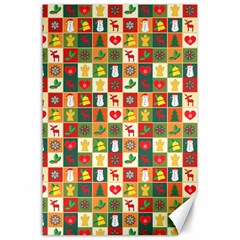 Pattern Christmas Patterns Canvas 24  X 36  by Amaryn4rt