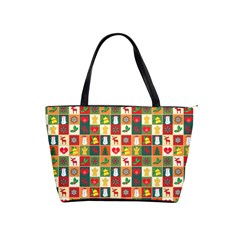 Pattern Christmas Patterns Shoulder Handbags by Amaryn4rt