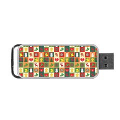 Pattern Christmas Patterns Portable Usb Flash (two Sides) by Amaryn4rt