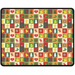 Pattern Christmas Patterns Double Sided Fleece Blanket (Medium)  58.8 x47.4  Blanket Front