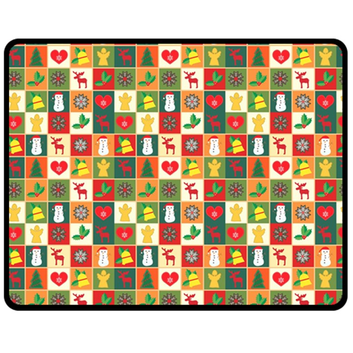 Pattern Christmas Patterns Double Sided Fleece Blanket (Medium) 