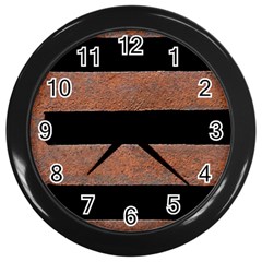 Stainless Rust Texture Background Wall Clocks (black) by Amaryn4rt