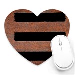 Stainless Rust Texture Background Heart Mousepads Front