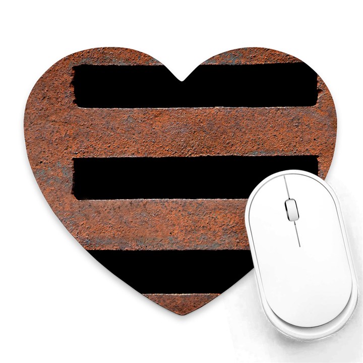 Stainless Rust Texture Background Heart Mousepads