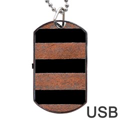 Stainless Rust Texture Background Dog Tag Usb Flash (one Side) by Amaryn4rt