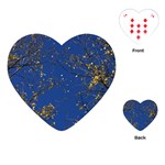 Poplar Foliage Yellow Sky Blue Playing Cards (Heart)  Front