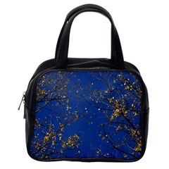 Poplar Foliage Yellow Sky Blue Classic Handbags (one Side) by Amaryn4rt