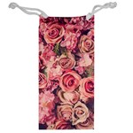 Beautiful pink roses Jewelry Bag Back