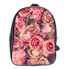 Beautiful Pink Roses School Bags(large)  by Brittlevirginclothing