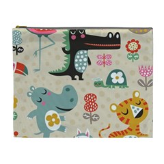 Lovely Cartoon Animals Cosmetic Bag (xl) by Brittlevirginclothing