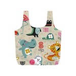 Lovely cartoon animals Full Print Recycle Bags (S)  Front