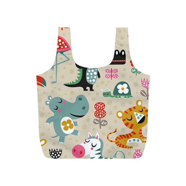 Lovely cartoon animals Full Print Recycle Bags (S) 