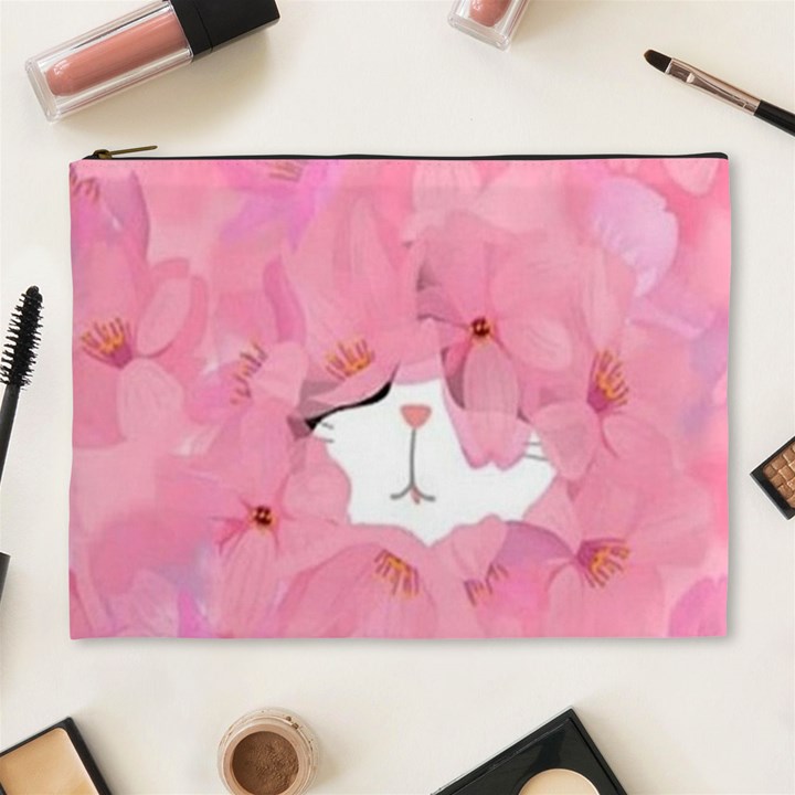 Gorgeous pink flowers  Cosmetic Bag (XL)