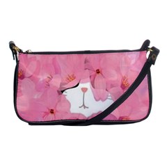 Gorgeous Pink Flowers  Shoulder Clutch Bags by Brittlevirginclothing