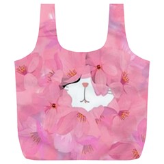 Gorgeous Pink Flowers  Full Print Recycle Bags (l)  by Brittlevirginclothing