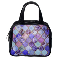 Blue Toned Moroccan Mosaic  Classic Handbags (one Side) by Brittlevirginclothing