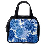 Blue toned flowers Classic Handbags (One Side) Front