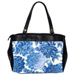 Blue toned flowers Office Handbags (2 Sides)  Back