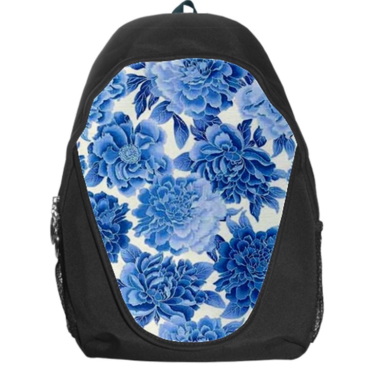 Blue toned flowers Backpack Bag