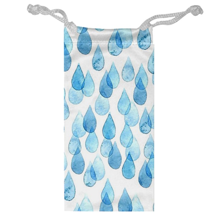 Cute blue rain drops Jewelry Bag