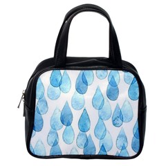 Cute Blue Rain Drops Classic Handbags (one Side) by Brittlevirginclothing