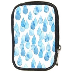 Cute Blue Rain Drops Compact Camera Cases by Brittlevirginclothing