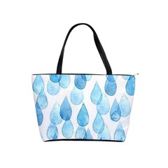 Cute Blue Rain Drops Shoulder Handbags by Brittlevirginclothing