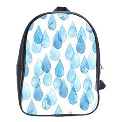 Cute Blue Rain Drops School Bags (xl)  by Brittlevirginclothing