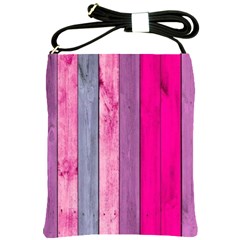 Pink Colored Wood Shoulder Sling Bags by Brittlevirginclothing