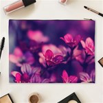 Blurry violet flowers Cosmetic Bag (XL) Back