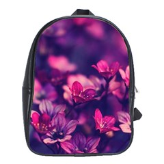 Blurry Violet Flowers School Bags (xl)  by Brittlevirginclothing