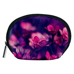 Blurry Violet Flowers Accessory Pouches (medium)  by Brittlevirginclothing