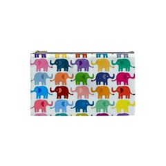 Lovely Colorful Mini Elephant Cosmetic Bag (small)  by Brittlevirginclothing