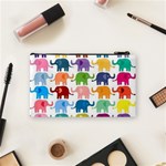 Lovely colorful mini elephant Cosmetic Bag (Small)  Back