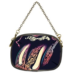 The Rolling Stones Glowing Logo Chain Purses (one Side)  by Brittlevirginclothing