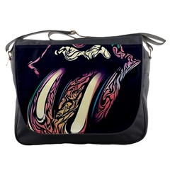 The Rolling Stones Glowing Logo Messenger Bags by Brittlevirginclothing