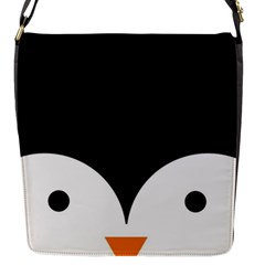 Adorable Pinguin Design Flap Messenger Bag (s) by Brittlevirginclothing