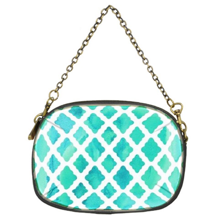 Blue mosaic  Chain Purses (One Side) 